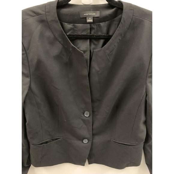 Ann Taylor Black Button Blazer Jacket Women's Career Business Office Size 18 - Picture 2 of 9